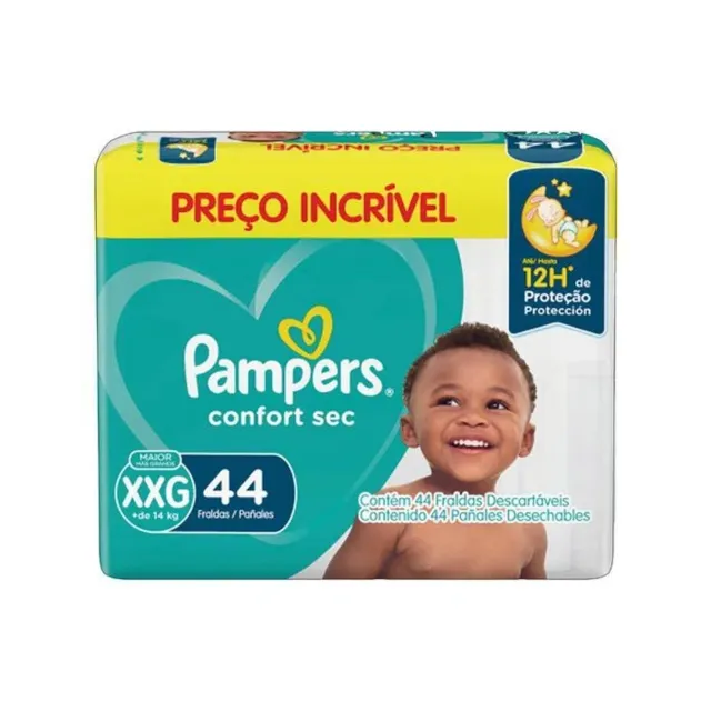 Fralda Pampers Confort Sec Com 44 Unidades Xxg