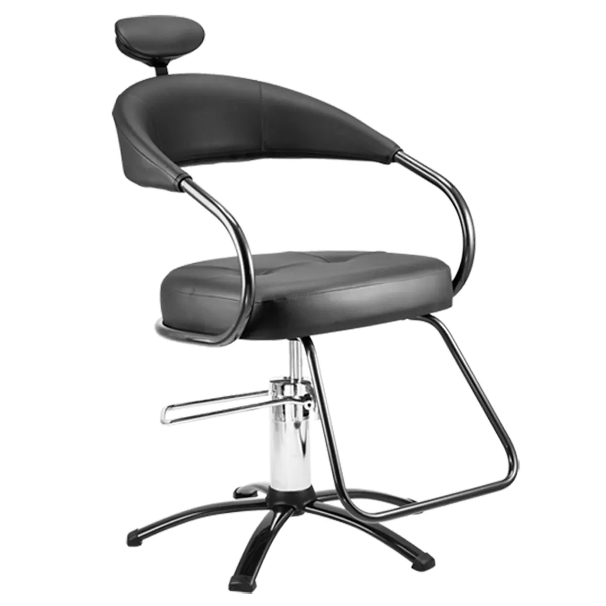 Cadeira Profissional Futura Hidráulica Black Dompel Preto