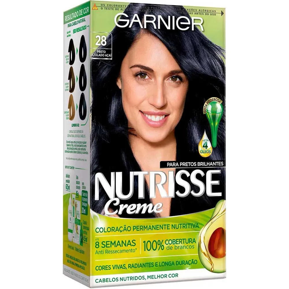 Garnier Nutrisse Creme Preto Azulado Açai 28