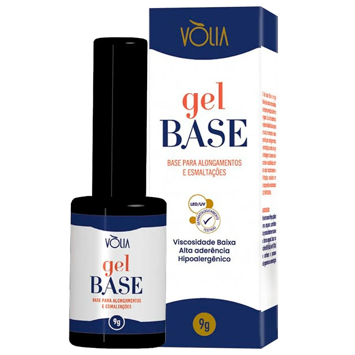 Gel Base Para Alongamento e Esmaltação Vòlia 9g
