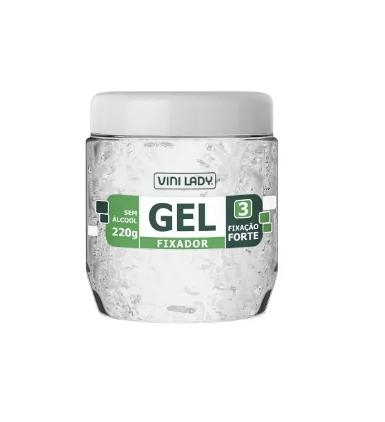 Gel Fixador de Cabelo Fixação Forte Vini Lady 220g