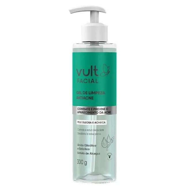 Gel Limpeza Facial Vult Antiacne 300g