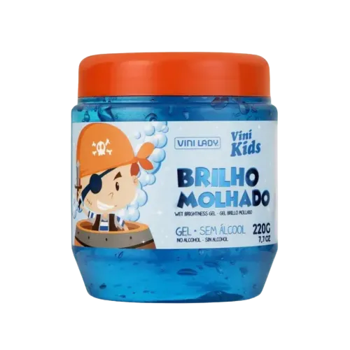 Gel Vini Kids Brilho Molhado Azul - 220g