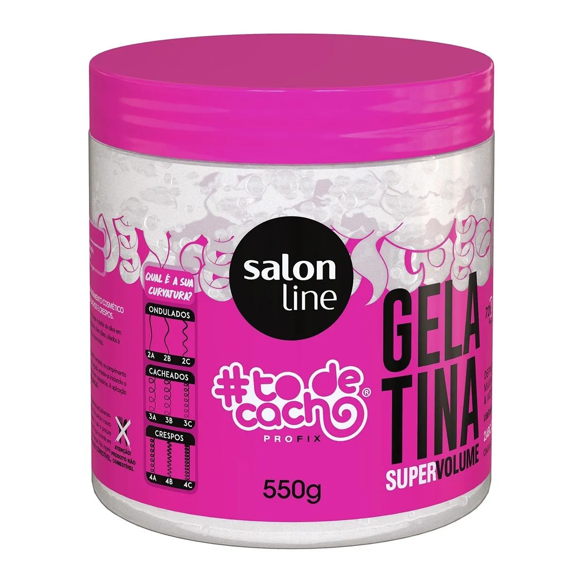 Gelatina #todecacho Super Volume Com 550g Salon Line