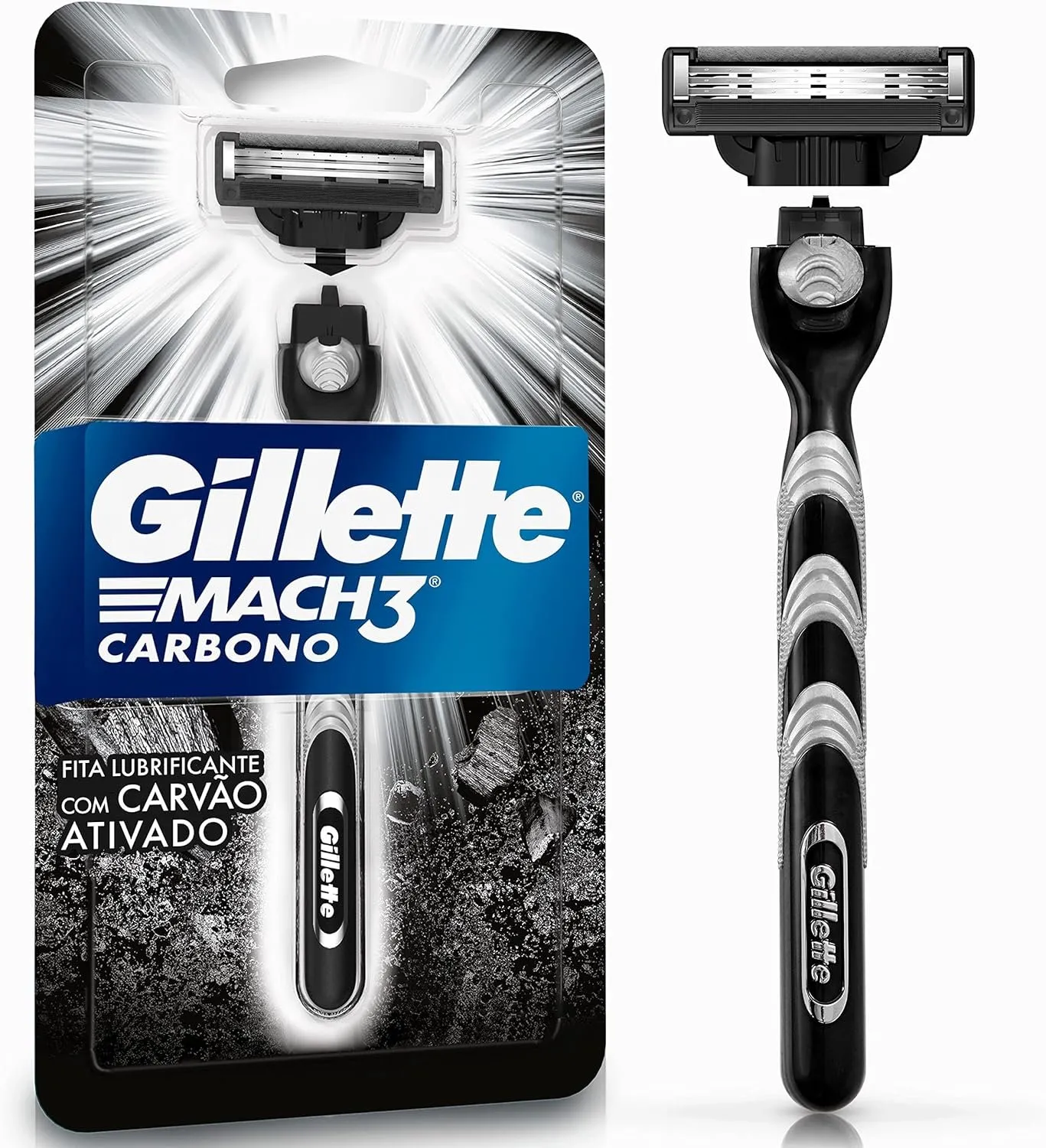 Gillette Aparelho de barbear Mach3 Carbono