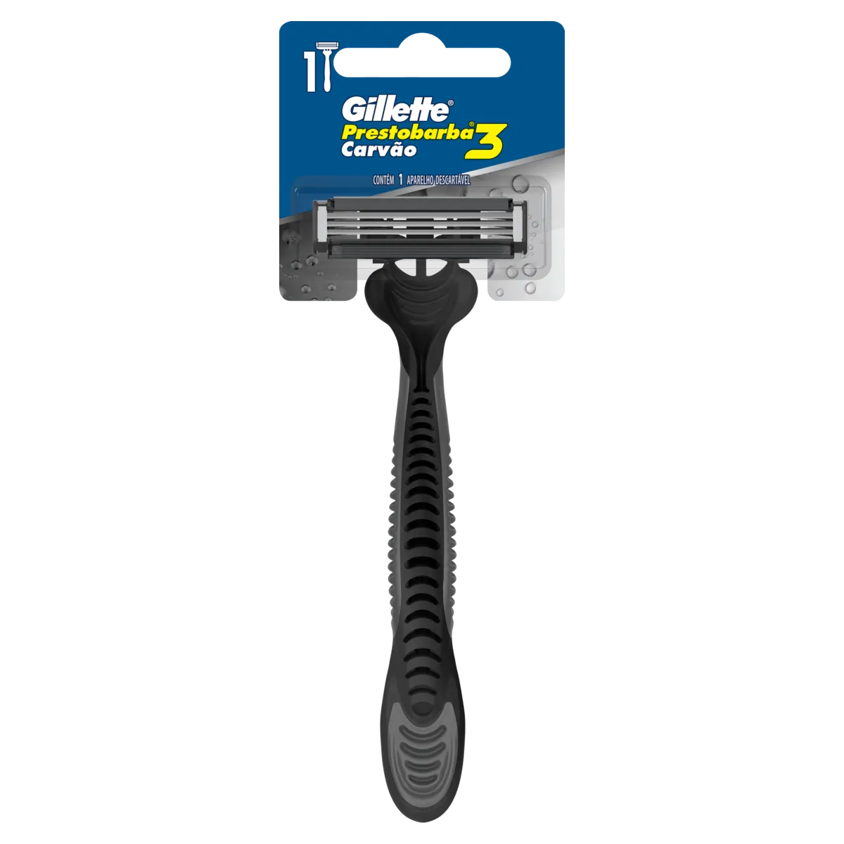 Gillette Aparelho de barbear Prestobarba 3 Carvão