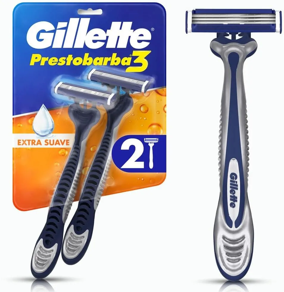 Gillette Aparelho De Barbear Prestobarba 3 Extra Suave 2un