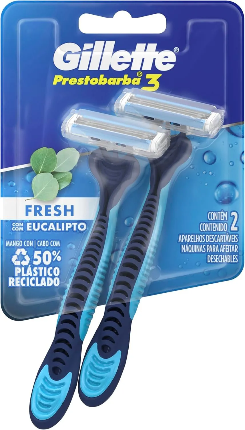 Gillette Aparelho De Barbear Prestobarba 3 Fresh 2un