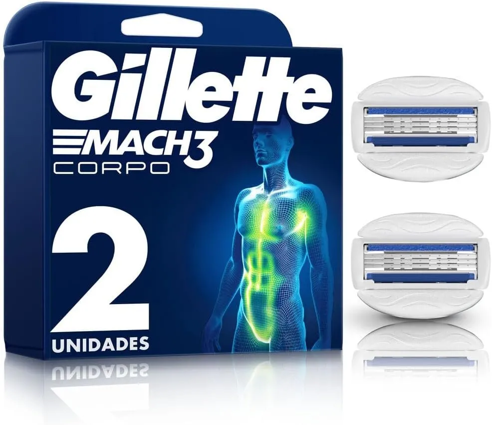 Gillette Carga Para Aparelho De Barbear Mach3 Corpo 2un