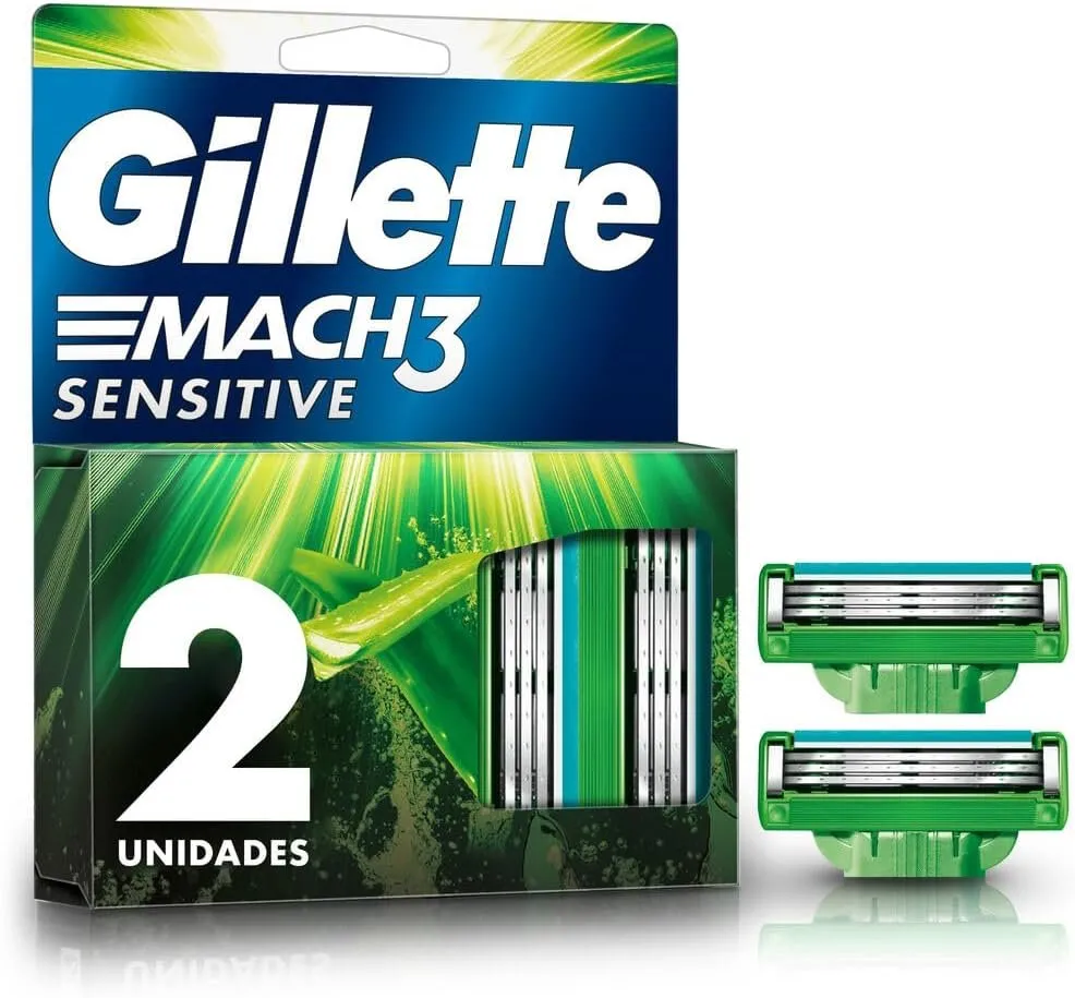 Gillette Carga Para Aparelho De Barbear Mach3 Sensitive 2un