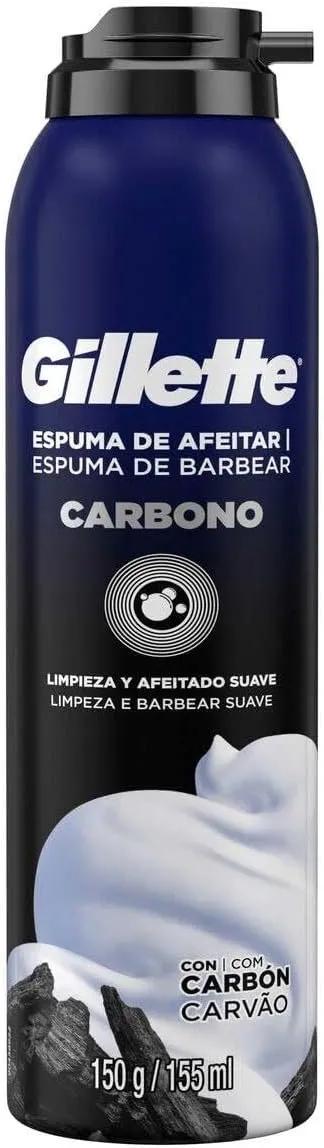Gillette Espuma De Barbear Carbono 150g