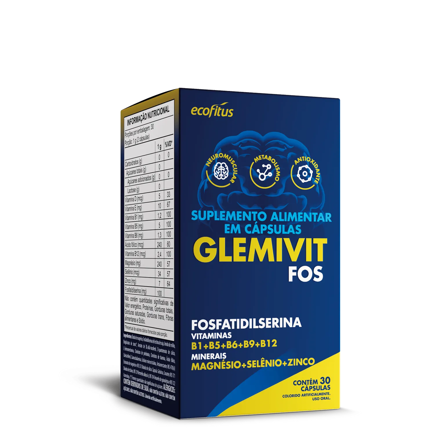 Glemivit Fos com 30 Cápsulas