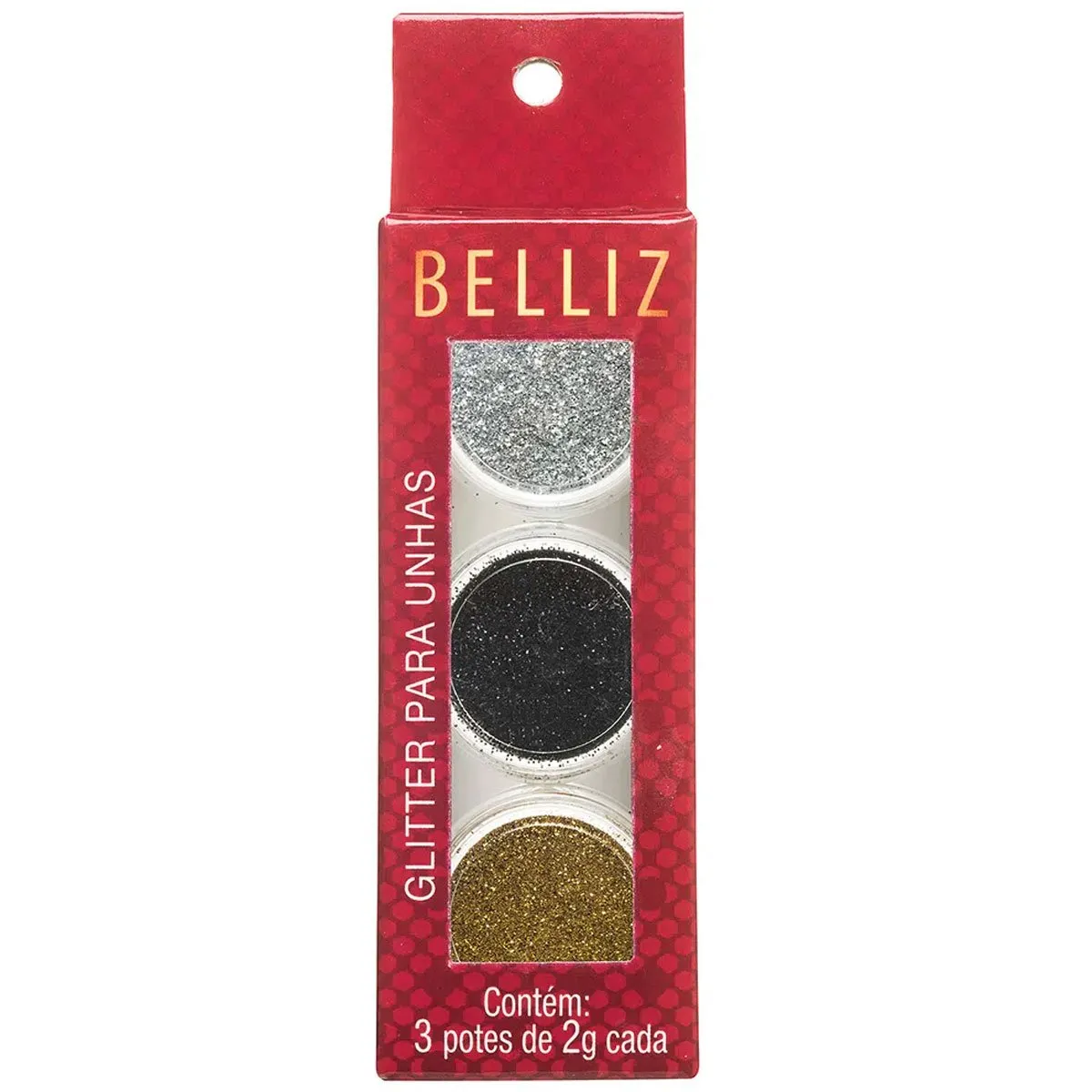 Glitter Para Decoração de Unhas Belliz Classic