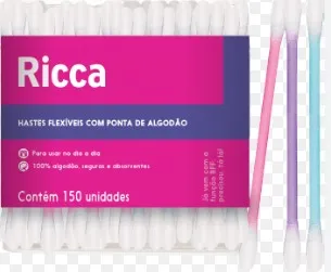 Hastes Flexíveis Ricca Com 150un