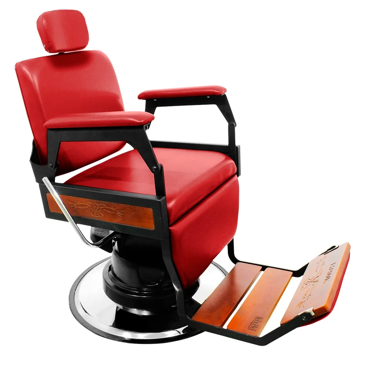 Cadeira de Barbeiro Hawk Lisa Kixiki Vermelho