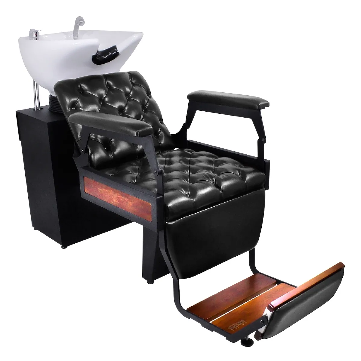 Lavatório Hawk Capitonê Kixiki Preto Olimpo