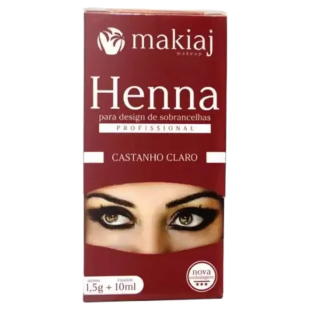 Henna para Sobrancelhas Makiaj Castanho Claro - 1,5g