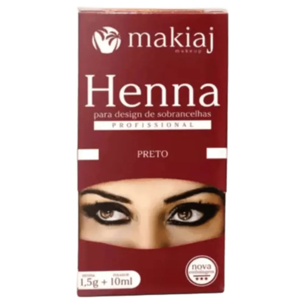 Henna para Sobrancelhas Makiaj Preto - 1,5g