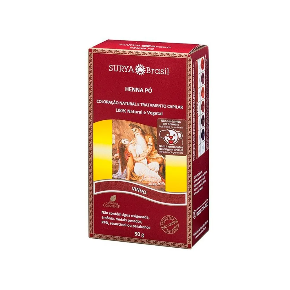Henna Pó Surya Vinho