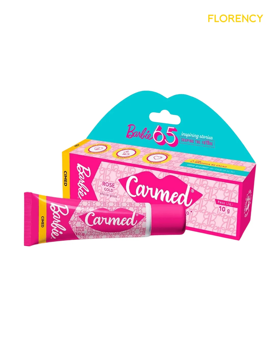 Hidratante Labial Carmed 10g Barbie Rose Gold