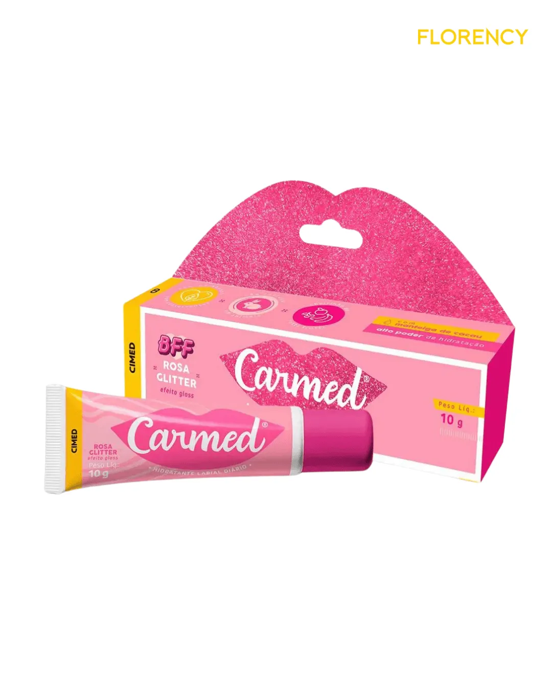 Hidratante Labial Carmed 10g Bff Rosa Glitter Validade 11/2025