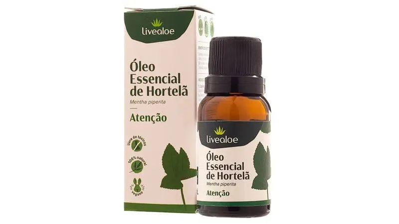 Óleo Essencial de Hortelã - LiveAloe - Frasco com 15ml