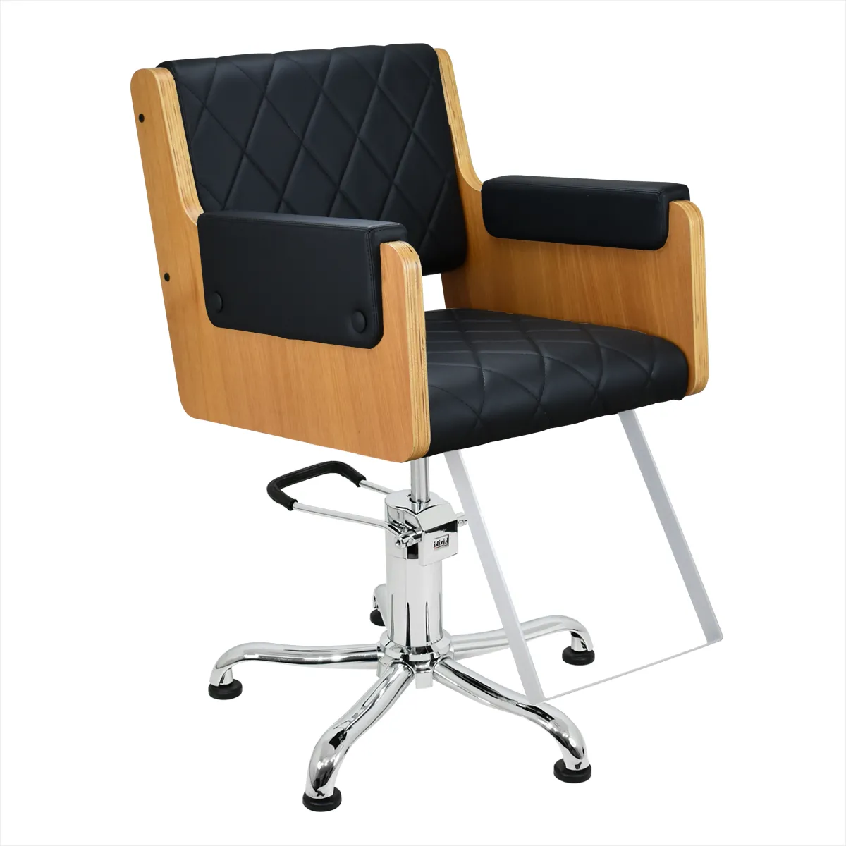 Cadeira  Ibiza Encosto Fixo Pentapé Kixiki Preto