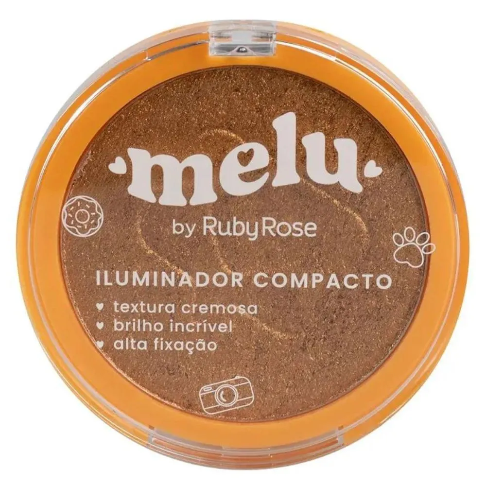 Iluminador Compacto Ruby Rose Melu Cor 02 12,2g