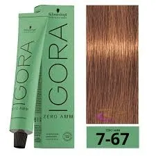 Schwarzkopf Igora Zero AMM 7-67 Louro Médio Chocolate Cobre 60mL