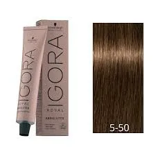 Coloração Igora Royal Absolutes-Ira 5-50 Castanho Claro Dourado Natural 60ml Schwarzkopf