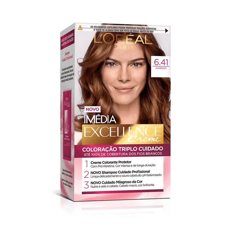 Imédia Coloração Excellence Creme Marrom 6.41