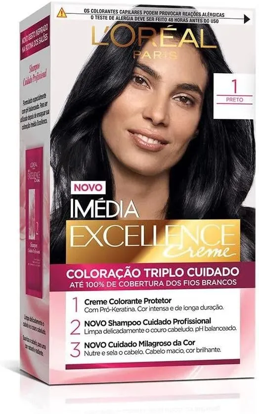 Imédia Coloração Excellence Creme Preto 1