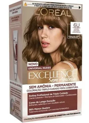 Imédia Coloração Excellence Sem Amônia Louro Escuro Universal 6U