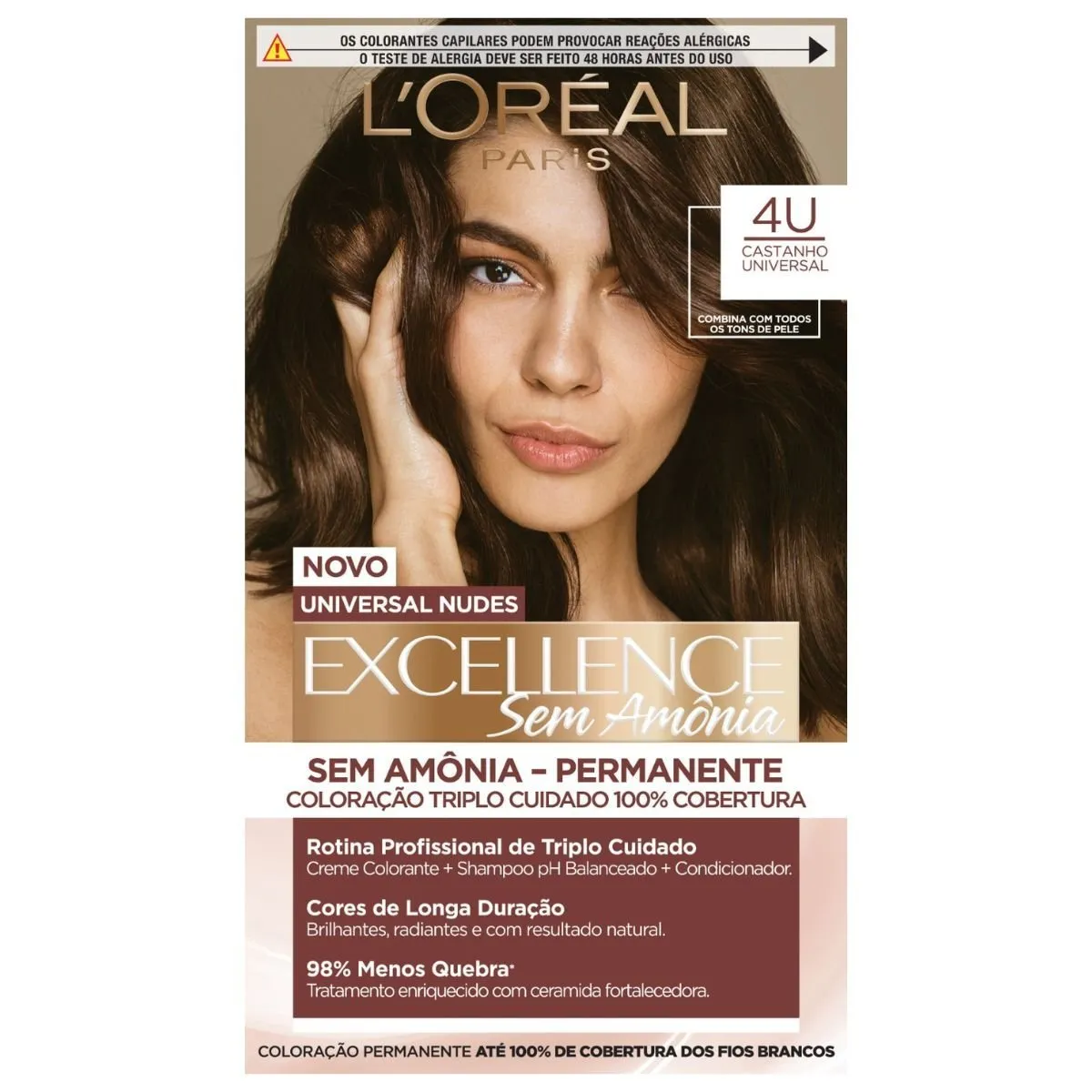 Imédia Coloração Excellence Sem Amônia Castanho Universal 4U