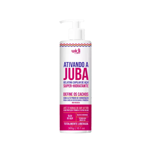 Ativando a Juba gelatina capilar de açaí super hidratante 300g - Widi Care