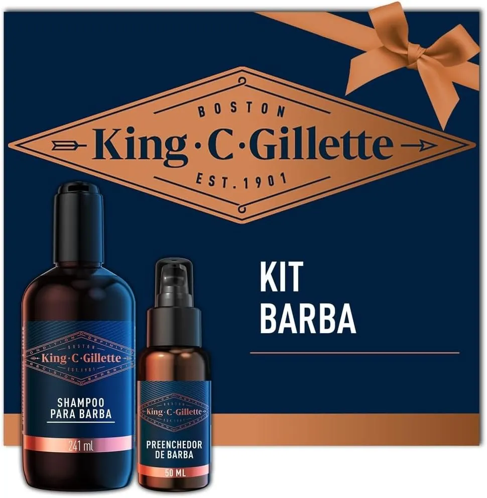King C. Gillette Kit Shampoo 241ml + Sérum Preenchedor 50ml