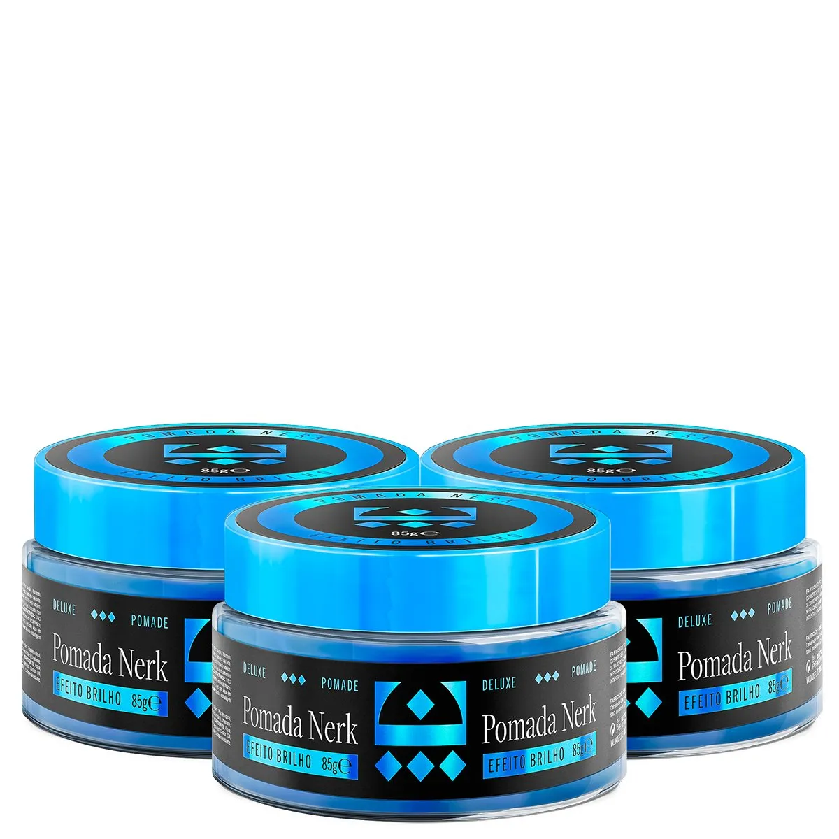Kit 3 Pomada Modeladora Nerk Efeito Brilho Embaixador 85g