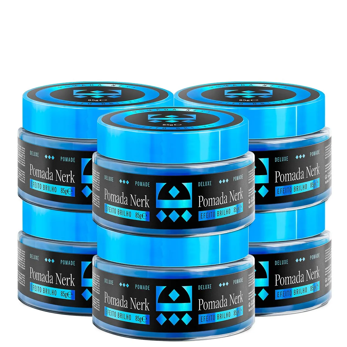 Kit 6 Pomada Modeladora Nerk Efeito Brilho Embaixador 85g