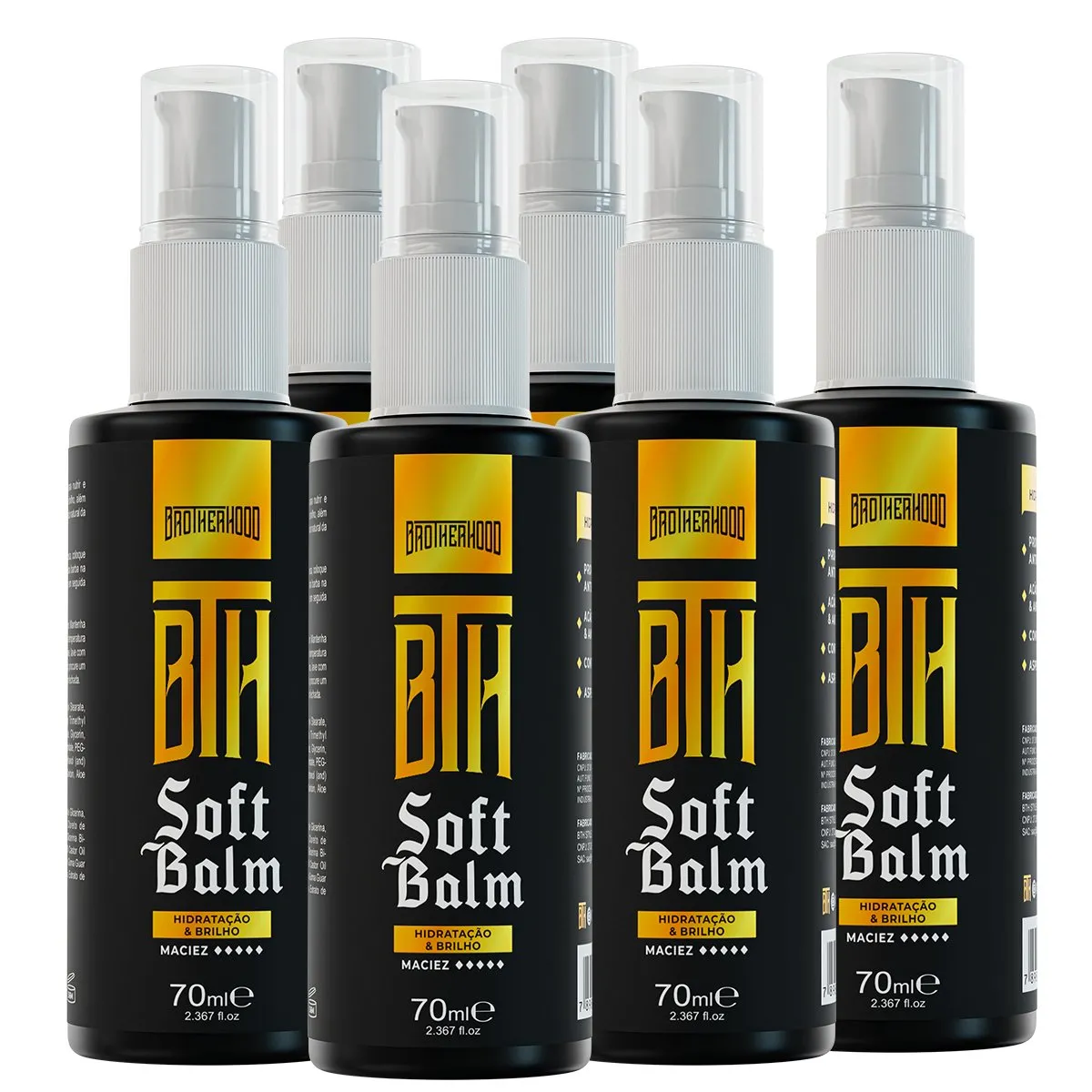 Kit 06 Balm Perfumado para Barba - Soft Balm BTH 70ml