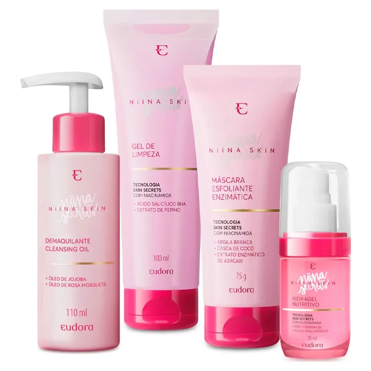 Kit Cuidados Faciais Skincare Eudora Niina Secrets Skin