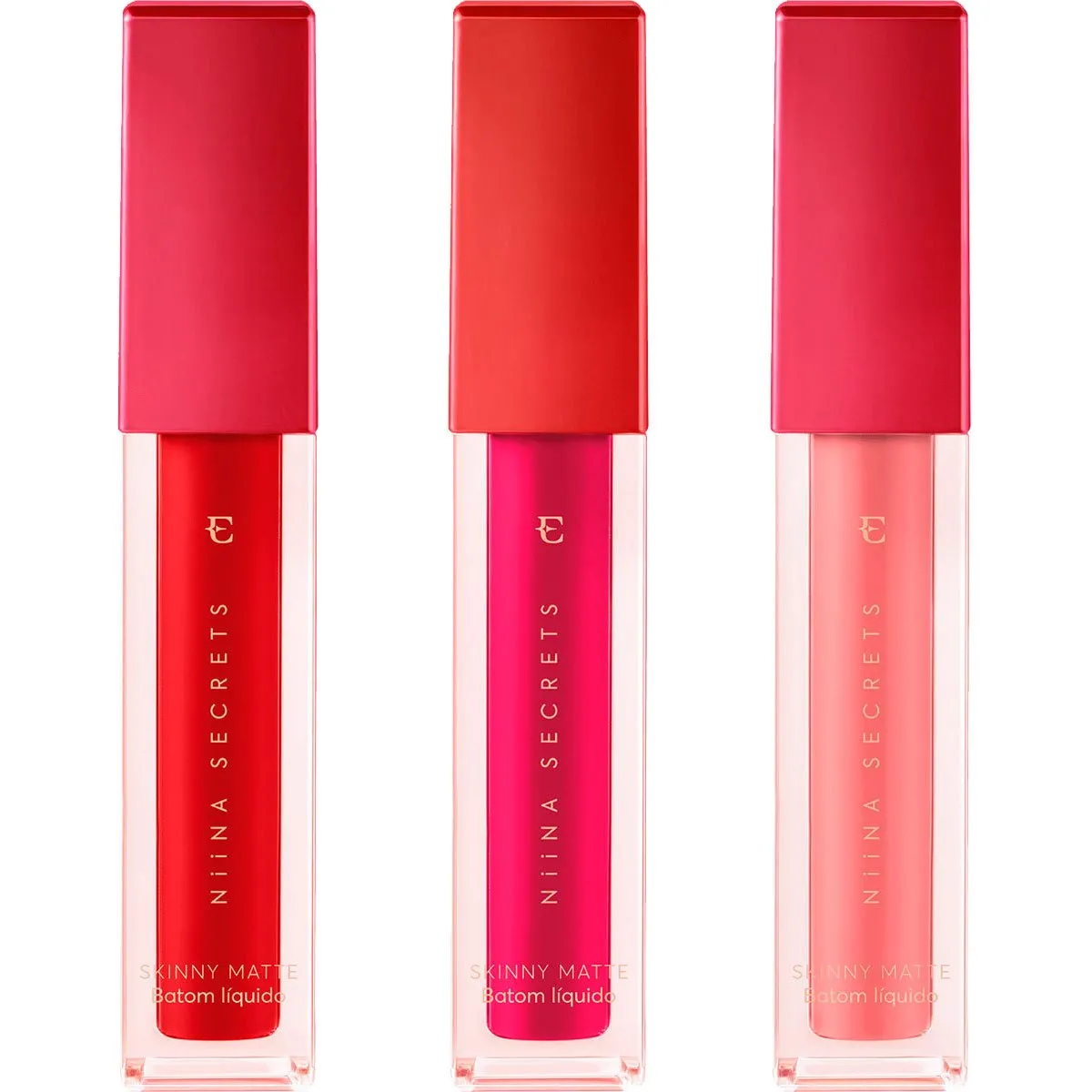 Kit Niina Secrets Batom Líquido Matte Skinny Matte 3 Cores