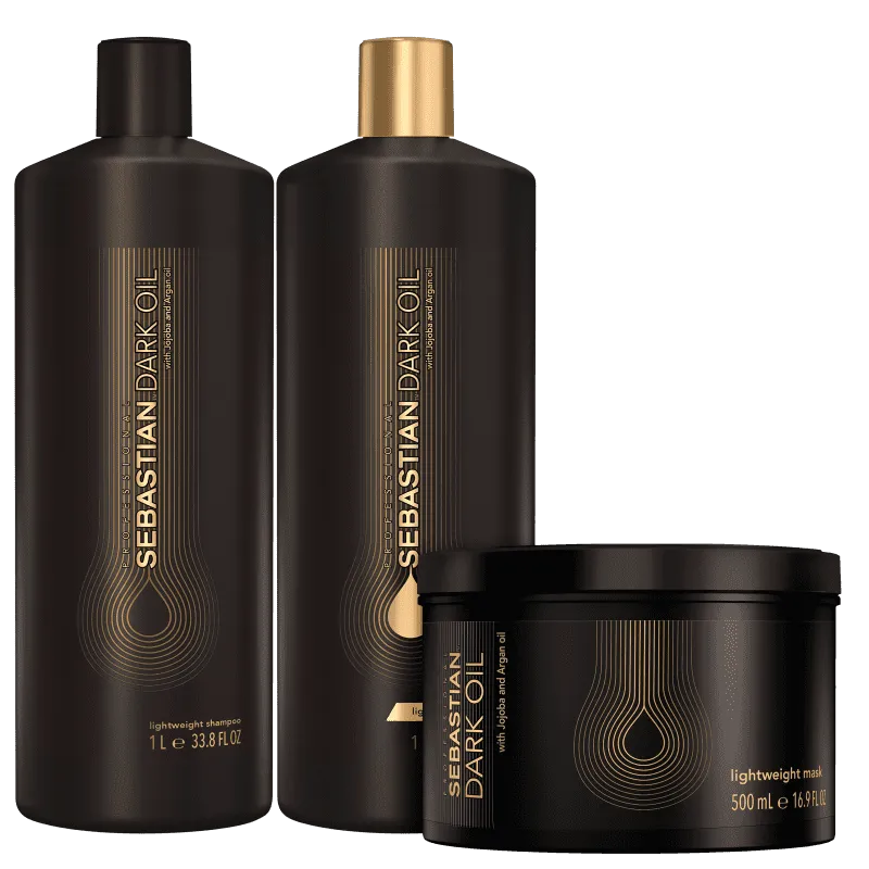 Kit Dark Oil Sh 1000ml + Cond 1000ml + Masc 500ml | ByLinda