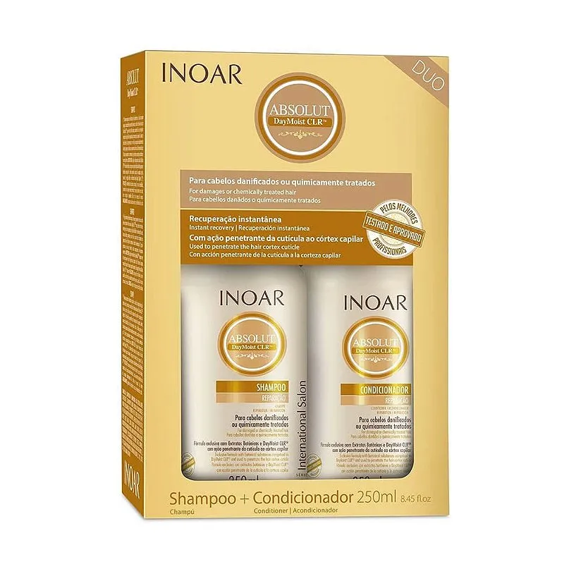 Kit Inoar Absolut Daymoist Shampoo 250ml + Condicionador 250ml