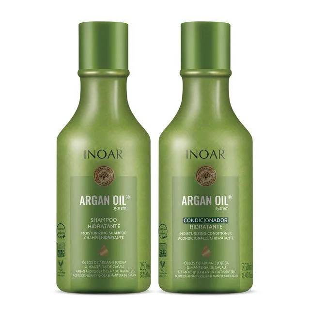 Kit Inoar Argan Oil System Shampoo 250ml + Condicionador 250ml