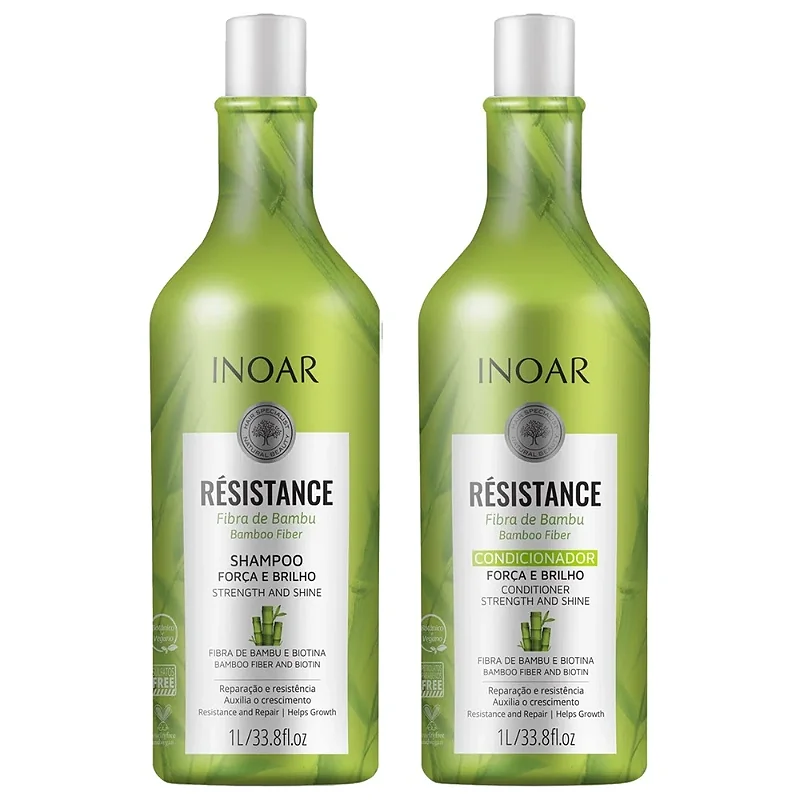 Kit Inoar Resistance Bambu Shampoo 1l + Condicionador 1l