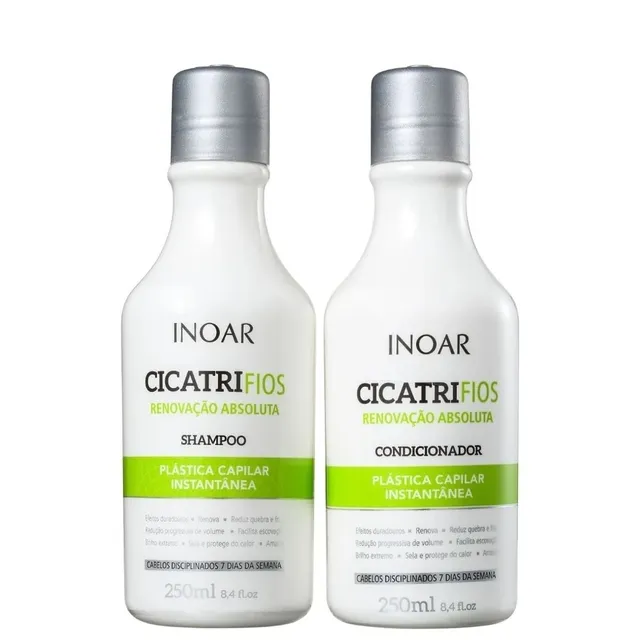 KIT INOAR SHAMPOO E CONDICIONADOR CICATRI FIOS 250ML