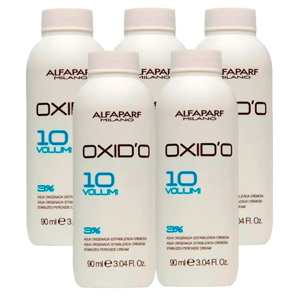Kit Água Oxigenada Profissional Ox Coloração Alfaparf 90ml 5 Unidades - 10 Volumes