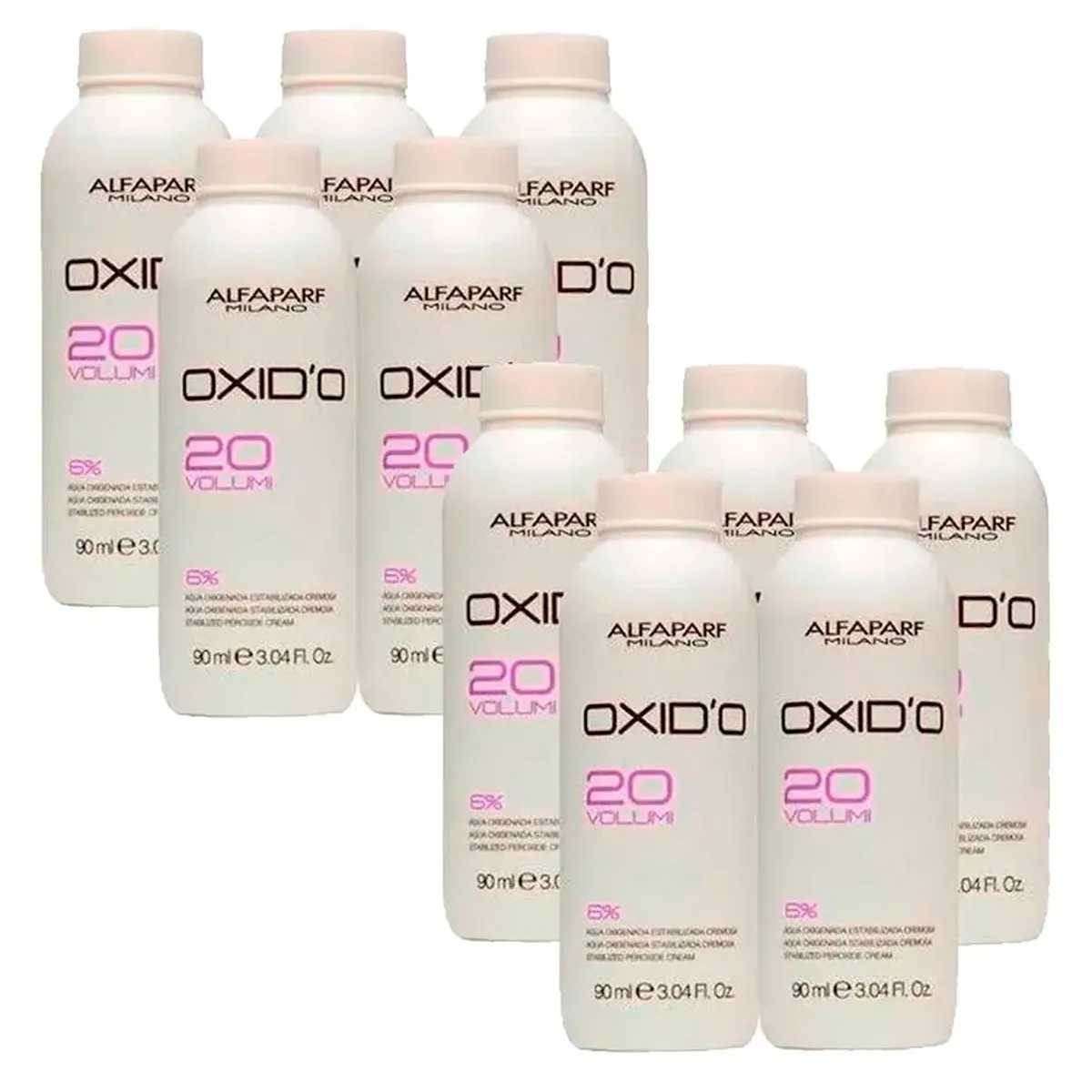 Kit Água Oxigenada Profissional Ox Coloração Alfaparf 90ml 10 Unidades - 20 Volumes