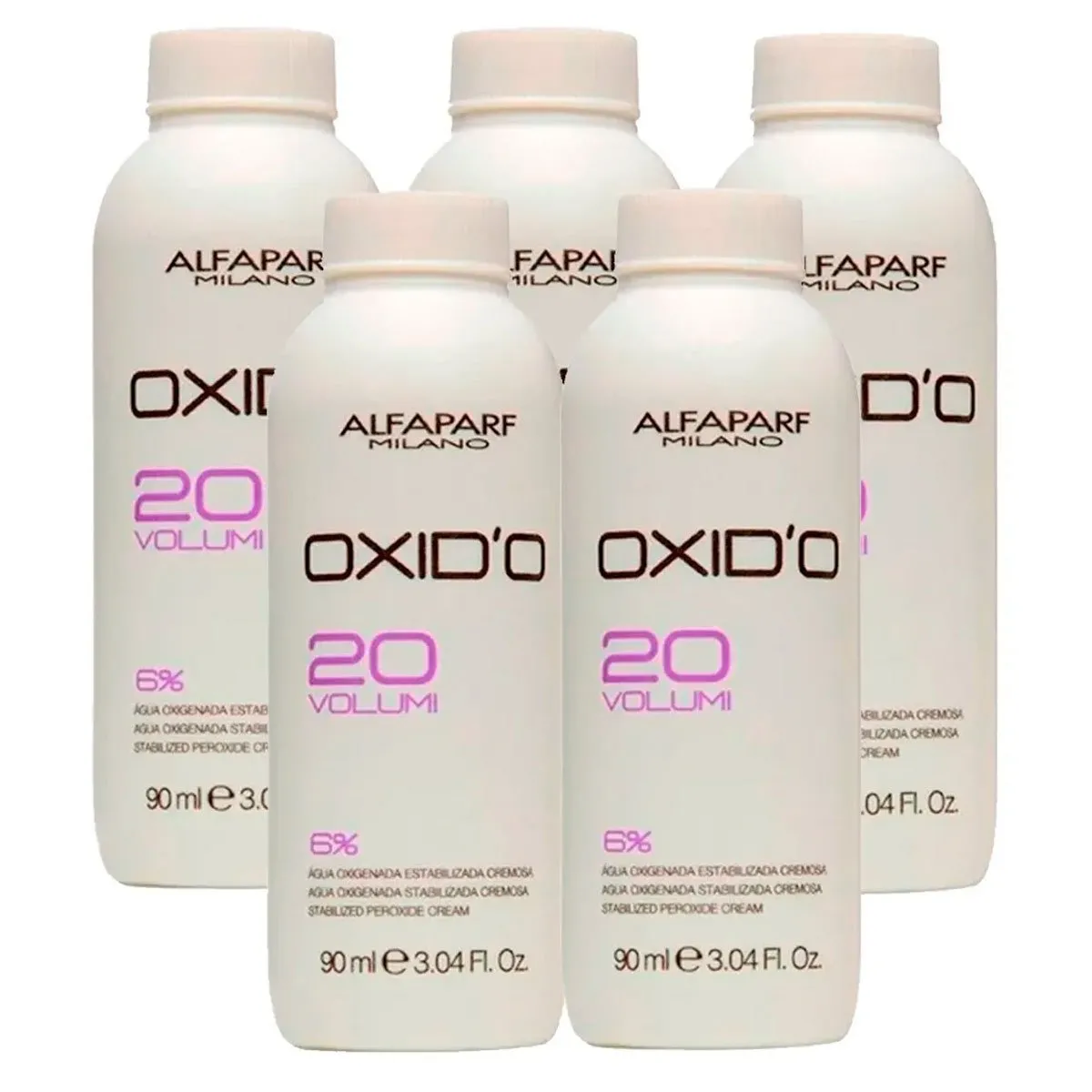 Kit Água Oxigenada Profissional Ox Coloração Alfaparf 90ml 5 Unidades - 20 Volumes