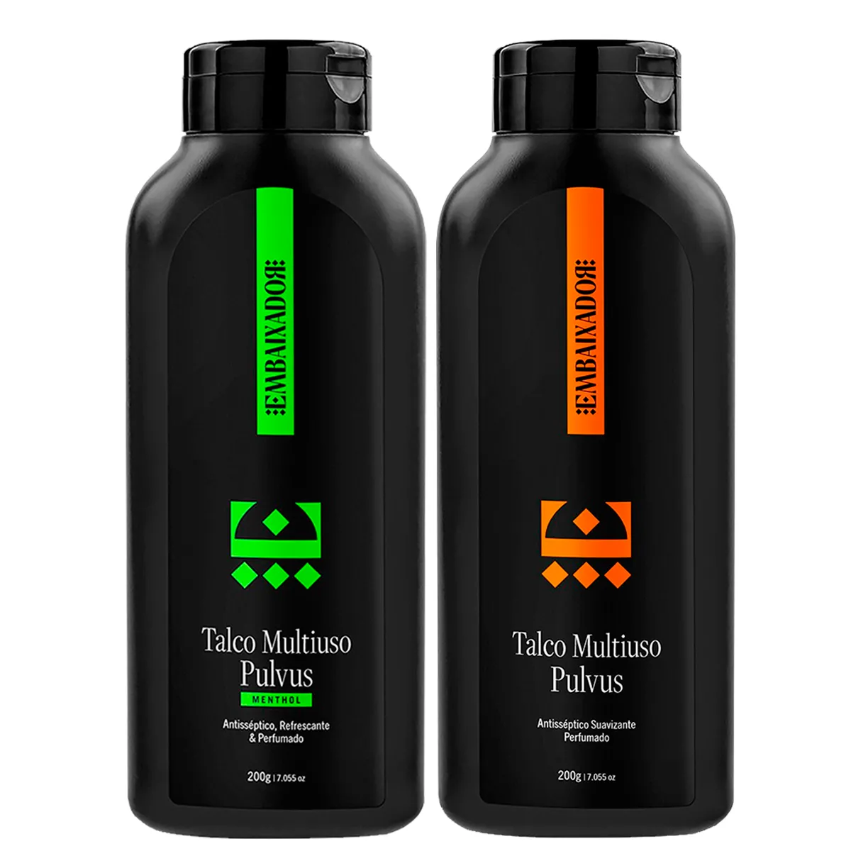 Kit 01 Talco Multiuso Pulvus + 01 Pulvus Menthol Embaixador 200g